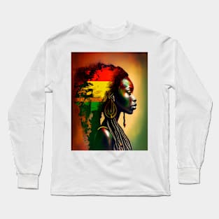 Modern pop art style woman portrait Long Sleeve T-Shirt